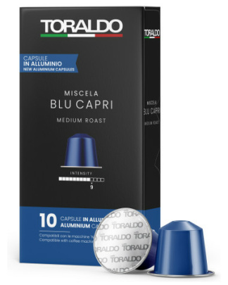 Caffè Toraldo Miscela Blu Capri – 10 Kapseln Nespresso® kompatibel (Aluminium)