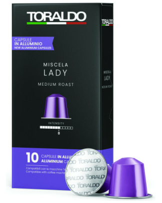 Caffè Toraldo Miscela Lady – 10 Kapseln Nespresso® kompatibel (Aluminium)