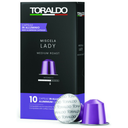 Caffè Toraldo Miscela Lady – 10 Kapseln Nespresso® kompatibel (Aluminium)