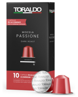 Caffè Toraldo Miscela Passione – 10 Kapseln Nespresso® kompatibel (Aluminium)