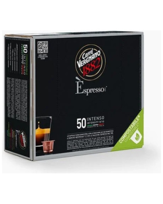 Vergnano Espresso Intenso – 50 kompostierbare Kapseln