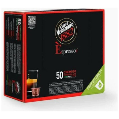 Vergnano Espresso Cremoso – 50 kompostierbare Kapseln