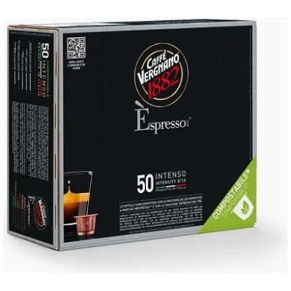 Vergnano Espresso Intenso – 50 kompostierbare Kapseln