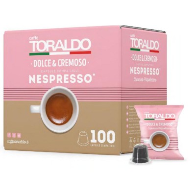 toraldo-caffe-capsule-nespresso-dolce-e-cremoso-100pz toraldo-caffe-capsule-nespresso-dolce-e-cremoso-100pz